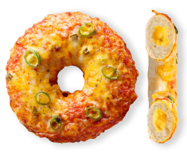 Pizza Donut Jalapenos Cheddar