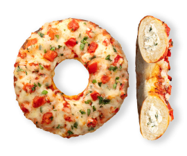 Pizza Donut Tomate Basilikum