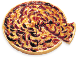 Zwetschgenwähe geschnitten