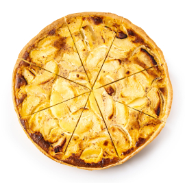 Apfelwähe geschnitten